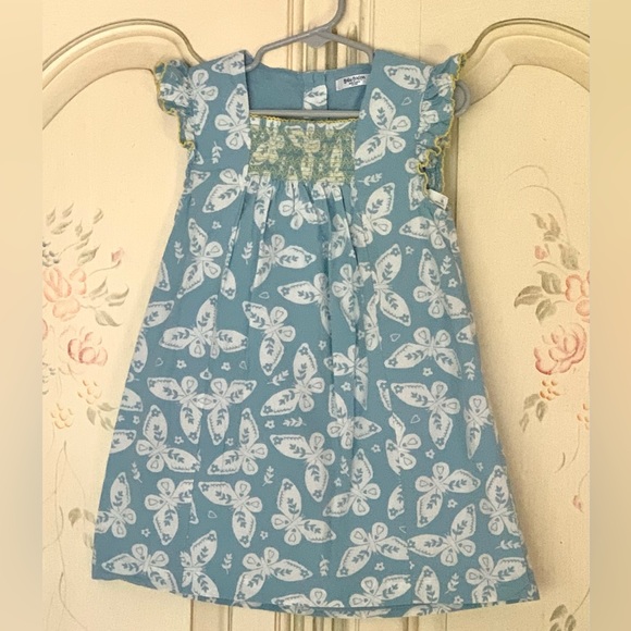 Baby Boden 2-3Y Smocked Butterfly Dress with Flutter Sleeves - Picture 2 of 6